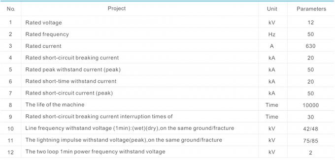 Disjoncteur à haute tension de plastique de HT de Vcb pour le courant de charge 1