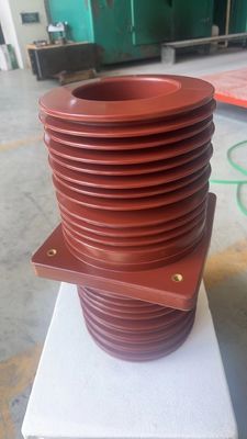 36kv Casting Resin Wall Bushing 190*210*450 Insulation With Shiled Net Cross Single Copper Bus-Bar In Switchgear