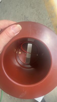 36kv Casting Resin Wall Bushing 190*210*450 Insulation With Shiled Net Cross Single Copper Bus-Bar In Switchgear