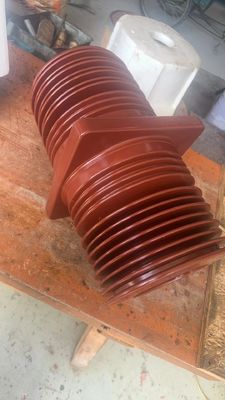 36kv Casting Resin Wall Bushing 190*210*450 Insulation With Shiled Net Cross Single Copper Bus-Bar In Switchgear